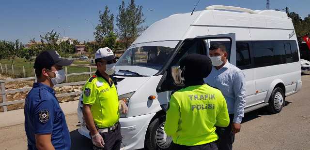 Harran’da Kovid-19 tedbirleri denetimi yapıldı. 