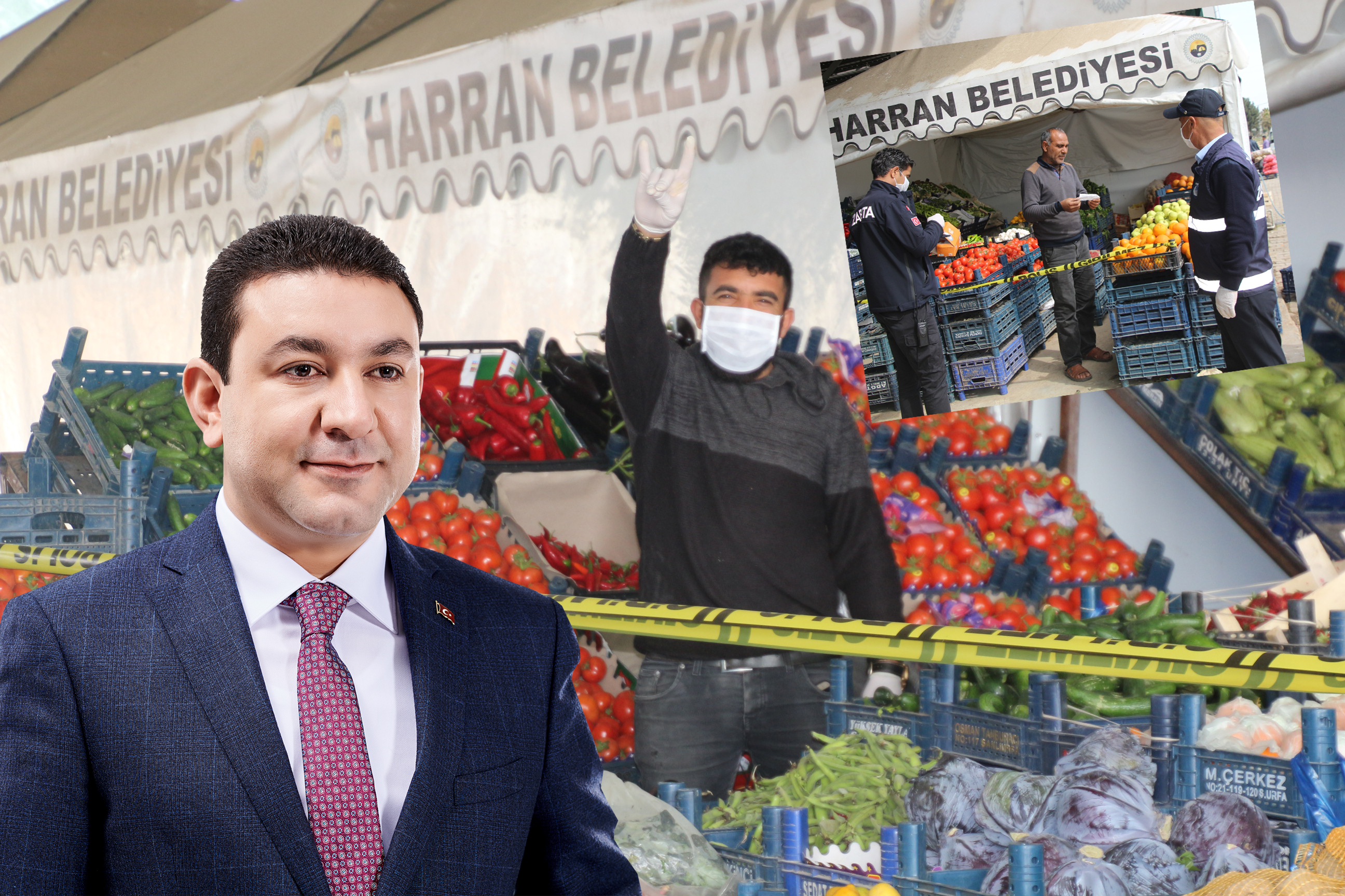 HARRAN’DA ESNAF VE VATANDAŞLARA MASKE VE EDLİVEN DAĞITILDI